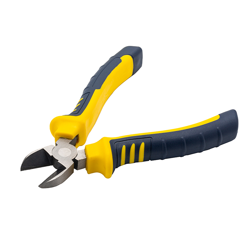 Cr-V 欧式精抛双色套塑柄斜嘴钳